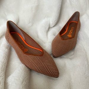 ROTHY’S Retired The Point Flat Camel Herringbone 7.5 NEW NIB